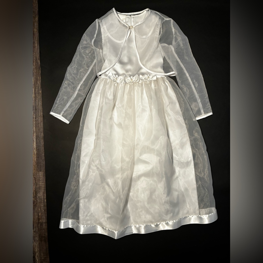 Bonnie Jean White Formal Kids Dress